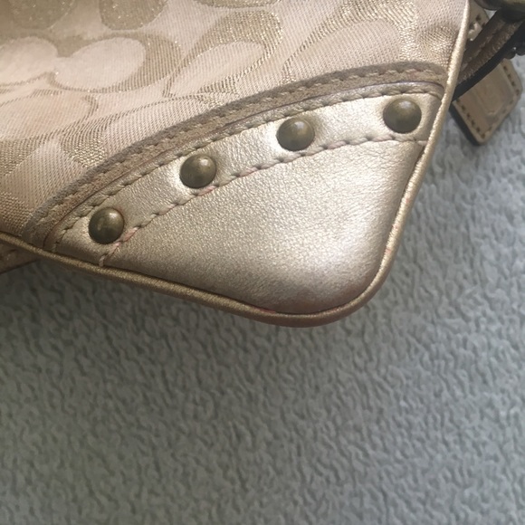 Gold COACH wristlet - Picture 4 of 4